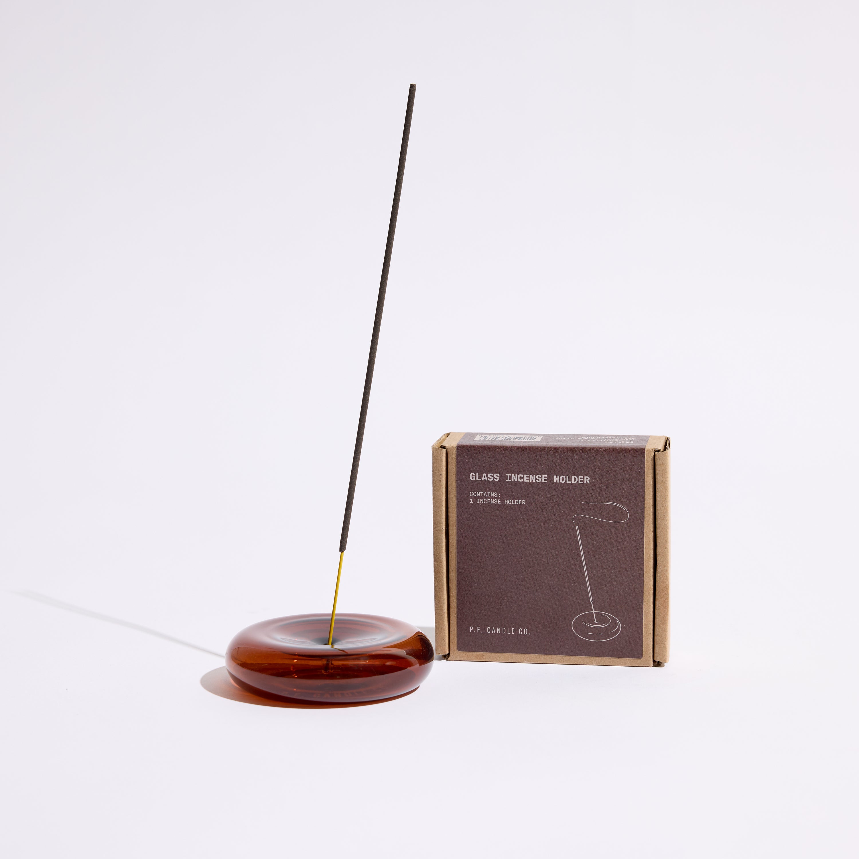 Round Glass Incense Holder 