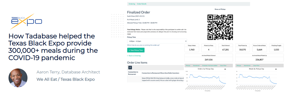 How Tadabase helped the Texas Black Expo provide 300,000+ meals during the COVID-19 pandemic